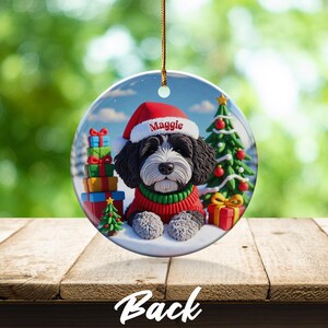 Personalized Dog Christmas Ornament, Cute Puppy Holiday Tree Decor, Custom Pet Photo Ornament, Christmas Gift for Dog Lovers