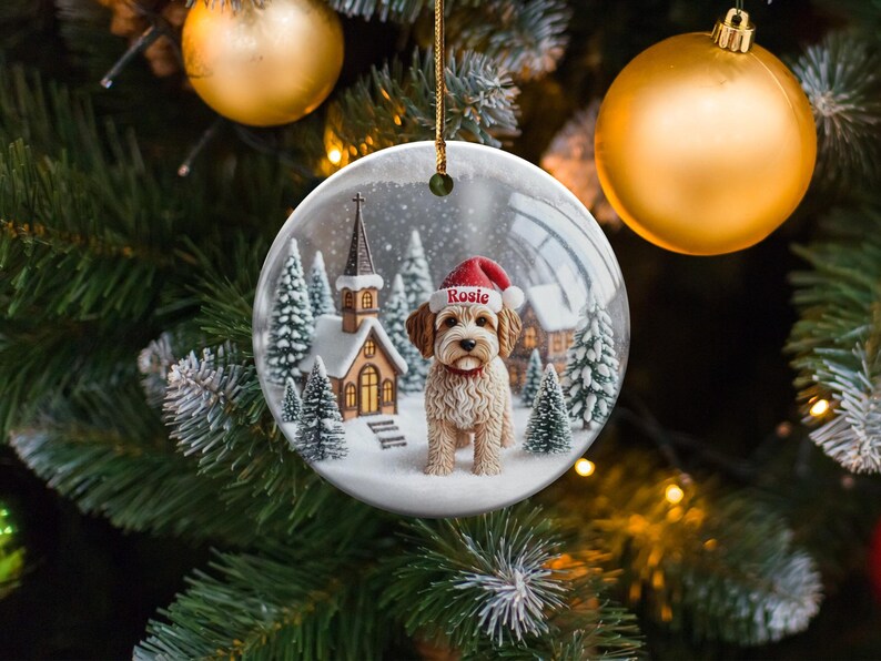 Christmas Dog Ornament, Cute Holiday Decor, Pet Lover Gift, Festive Tree Decoration, Dog Christmas Decoration, Winter Dog Ornament