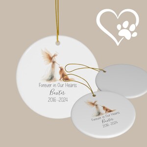 Goldendoodle, Golden Retriever, Personalized Pet Memorial Watercolor Design, Pet's Name Gift, Custom Pet Name Gift, Personalized Pet Tribute Ceramic Ornament, Pet Loss Gift
