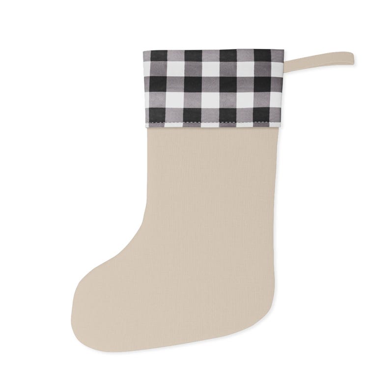 Personalized Bernedoodle Christmas Stocking, Custom Dog Name Santa Hat | Plaid Cuff Pet Stocking | Doodle Mom Gift Bild 10