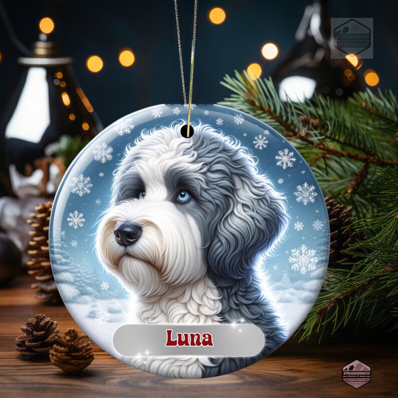 Personalized Sheepadoodle Ornament