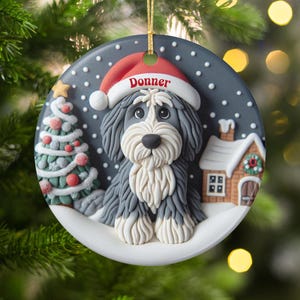 Personalized Dog Christmas Ornament, Custom Pet Holiday Decoration, Unique Pet Lover Gift, Christmas Tree Decoration, Pet Keepsake