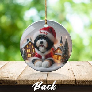 Personalized Christmas Dog Ornament, Custom Pet Photo Decoration, Holiday Gift for Dog Lovers, Xmas Tree Hanging Decor