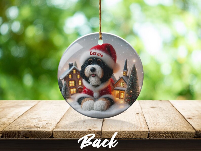 Personalized Christmas Dog Ornament, Custom Pet Photo Decoration, Holiday Gift for Dog Lovers, Xmas Tree Hanging Decor