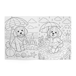 Malbuch „Gemütliche Bernedoodle-Abenteuer“ | Szenen für Hundeliebhaber das ganze Jahr über Bild 7