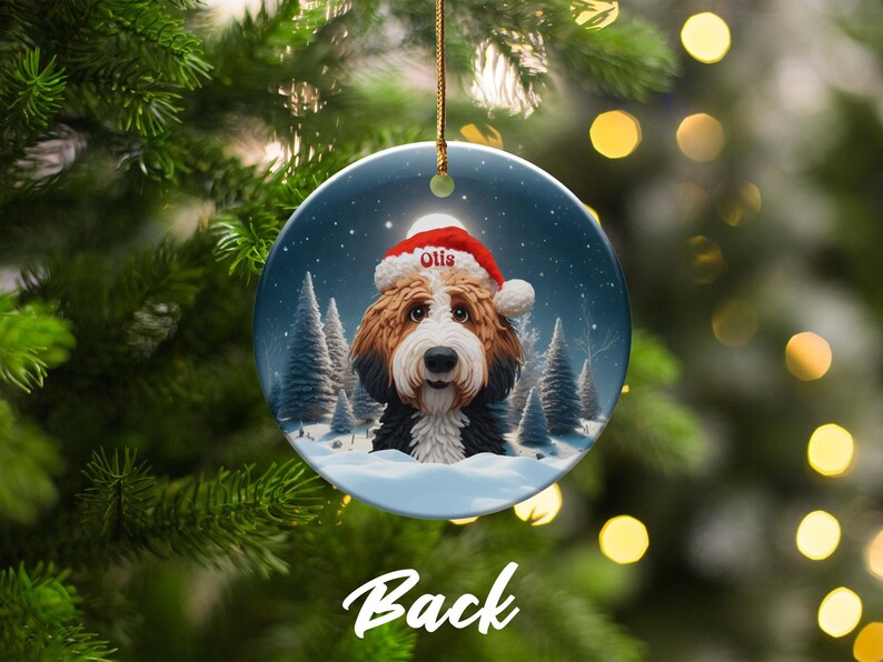 Custom Dog Christmas Ornament, Personalized Pet Holiday Decoration, Cute Pet Gift, Dog Lover Christmas Tree Decor, Festive Canine Ornament