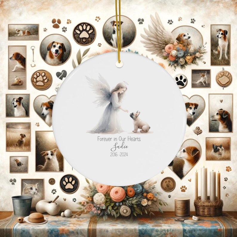 French Bull Dog memorial ornament,dog mom gifts,dog christmas gifts,gifts for dog owners,gifts for dog lovers,dog picture ornament,cat lovers gift,dog memorial gifts,pet memorial gifts,mothers day gift
