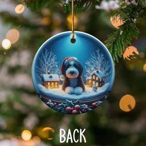 Personalized Christmas Dog Ornament, Holiday Tree Decoration, Custom Pet Keepsake, Unique Christmas Gift for Pet Lovers