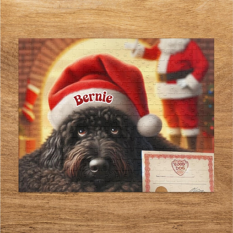 Personalized Doodle Dog 252 Piece Jigsaw Puzzle, Excellent Gift for Bernedoodle, Goldendoodle, Sheepadoodle Lovers!! Celebrate Your Furball! image 3