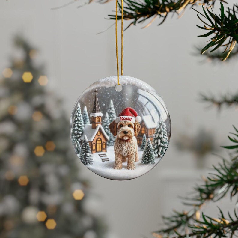 Personalized Dog Christmas Ornament, Custom Pet Photo Ornament for Christmas Tree, Holiday Pet Keepsake, Custom Pet Gift