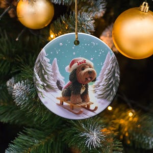 Personalized Dog Christmas Ornament, Custom Pet Holiday Decoration, Dog Lover Gift, Unique Christmas Tree Ornament, Pet Memorial Keepsake