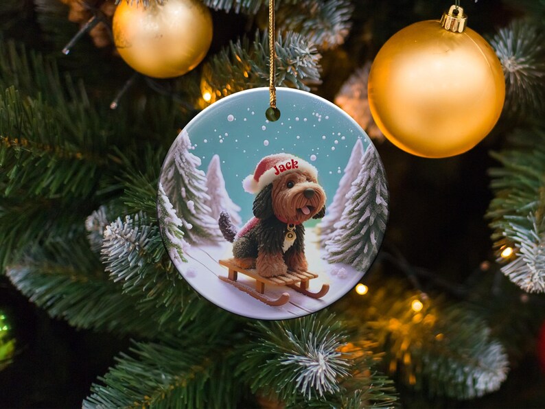 Personalized Dog Christmas Ornament, Custom Pet Holiday Decoration, Dog Lover Gift, Unique Christmas Tree Ornament, Pet Memorial Keepsake