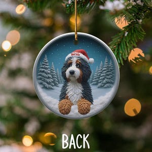 Custom Dog Christmas Ornament, Personalized Pet Holiday Decoration, Custom Pet Portrait Ornament, Unique Christmas Gift