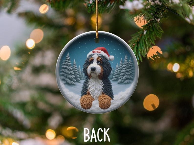 Custom Dog Christmas Ornament, Personalized Pet Holiday Decoration, Custom Pet Portrait Ornament, Unique Christmas Gift