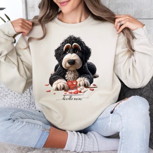 Bernedoodle mom sweatshirt,berndoodle mom, mom sweatshirt, valentine bernedoodle, valentine dog gift, dog sweatshirt, personalized dog sweatshirt,doodle mama, doodle fan, bernedoodle enthusiast gift.
