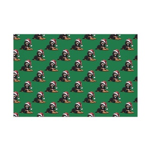 Bernedoodle Christmas Gift Wrap | Holiday Dog Wrapping Paper zdjęcie 7