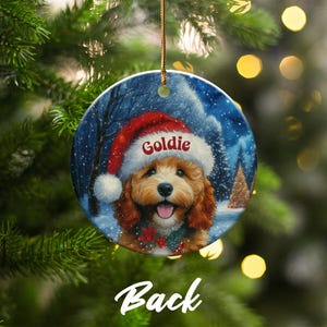 Personalized Dog Christmas Ornament, Custom Pet Photo Holiday Decoration, Cute Puppy Xmas Tree Decor, Unique Gift for Dog Lovers