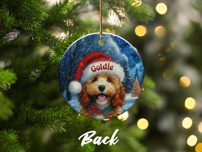 Personalized Dog Christmas Ornament, Custom Pet Photo Holiday Decoration, Cute Puppy Xmas Tree Decor, Unique Gift for Dog Lovers