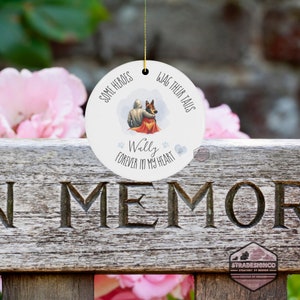 German Sheppard Best Friend - Mans Best Friend Memorial Ornament - Celebration of pet life, dog lover, pet lover, Police Officer, ceramic keep sake, ornament of love, dog memorial gift, cherrish pet life, cherish love, pet child, pet death, dead dogs
