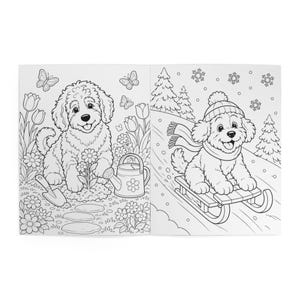 Malbuch „Gemütliche Bernedoodle-Abenteuer“ | Szenen für Hundeliebhaber das ganze Jahr über Bild 9