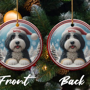 Personalized Dog Christmas Ornament, Custom Pet Holiday Decoration, Cute Puppy Gift, Christmas Tree Decoration for Pet Lovers