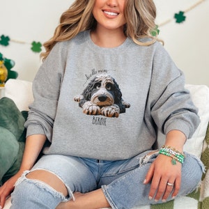 Bernedoodle mom sweatshirt,berndoodle mom, mom sweatshirt, valentine bernedoodle, valentine dog gift, dog sweatshirt, personalized dog sweatshirt,doodle mama, doodle fan, bernedoodle enthusiast gift.
