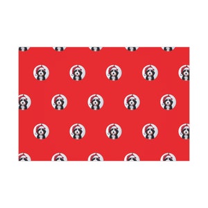 Bernedoodle-Themed Premium Wrapping Paper | High-Definition Dog Print | Custom Gift Wrap in Matte/Glossy Finish | 3 Sizes image 2