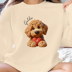 Personalized Goldendoodle Sweatshirt: Custom Doodle Dog Mom Gift image 5