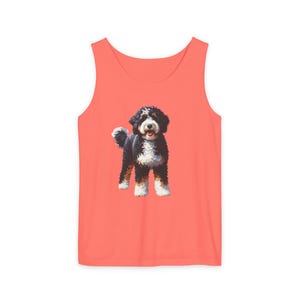 Bernedoodle Mom Tank Top, Cute Dog Rear View Design, Summer Fashion image 5