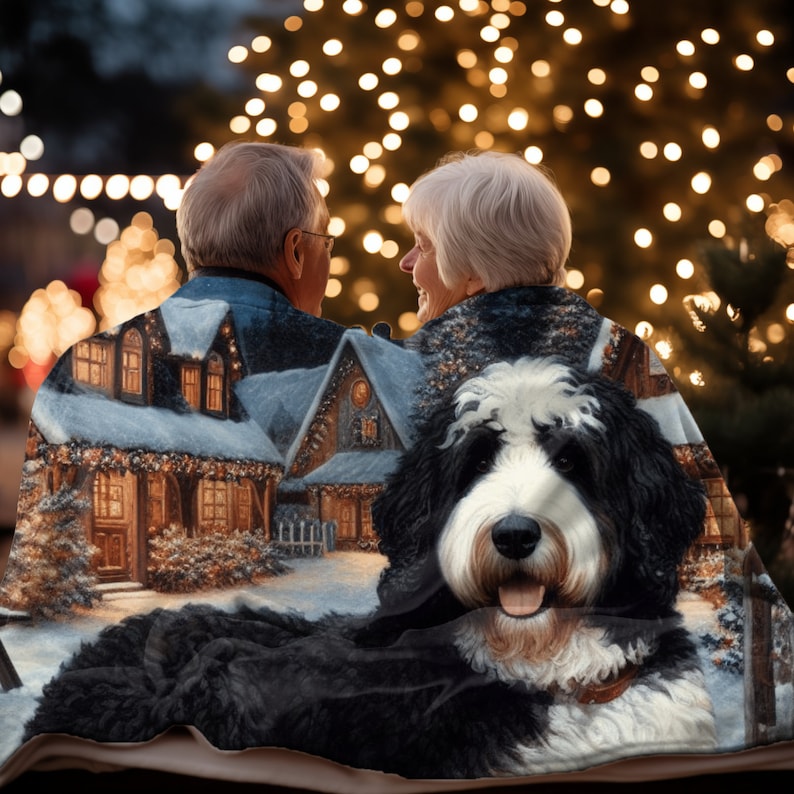 Bernedoodle Blanket for Dog, Dog Blanket for Doodle Moms, plush Bernedoodle dog blanket, dog name blanket for Bernedoodles, gift for doodle lover, Bernadoodle puppy name blanket, puppy name blanke - Doodle Gift - Doodle mania, doodlesd. Amazing gift!