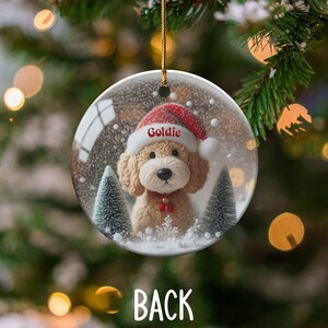 Christmas Dog Ornament, Personalized Pet Christmas Decoration, Custom Dog Face Ornament, Holiday Tree Decor, Pet Lover Gift