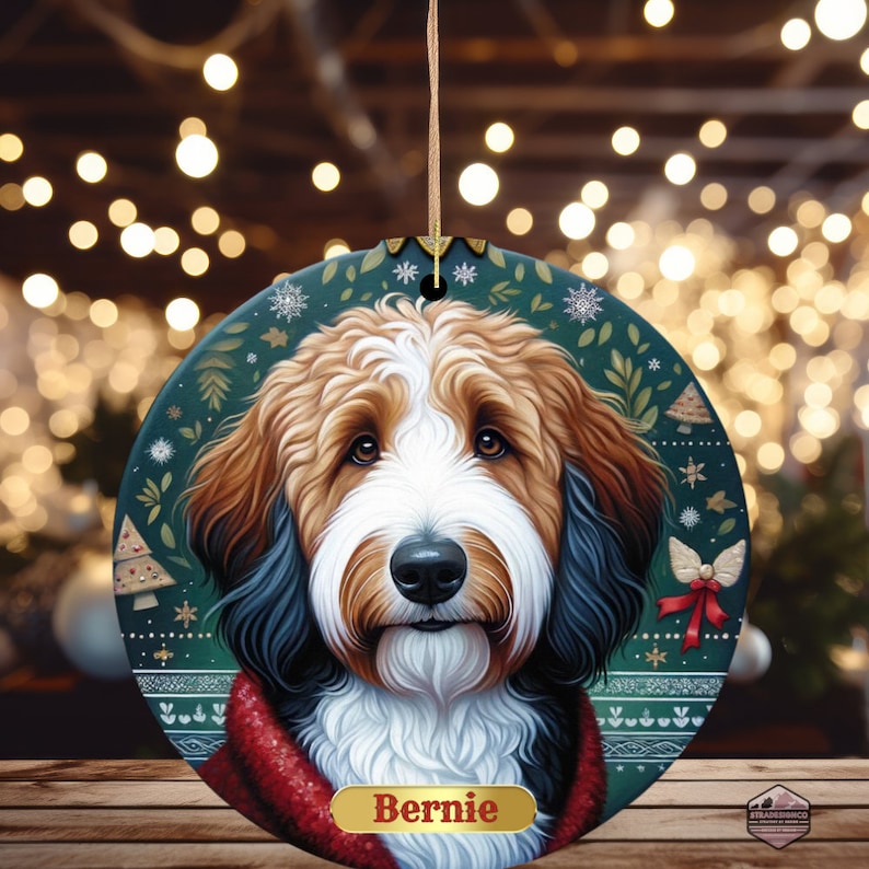 Bernedoodle Ornament - Custom Personalized For You