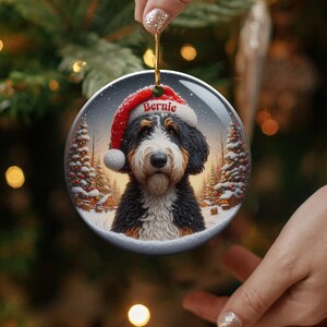 Dog Christmas Ornament, Personalized Dog Ornament, Custom Dog Photo Ornament, Pet Lover Gift, Holiday Tree Decoration