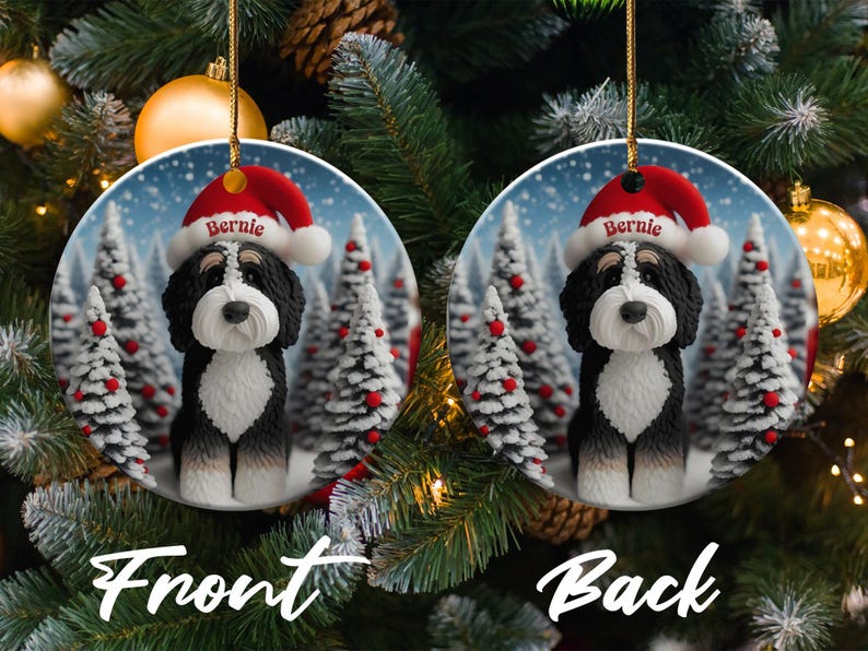 Personalized Dog Christmas Ornament, Holiday Tree Decoration Gift, Custom Pet Ornament, Cute Festive Pet Keepsake, Dog Lovers Gift