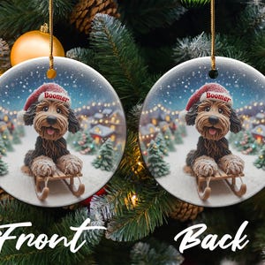 Personalized Dog Christmas Ornament, Custom Pet Holiday Decoration, Dog Lover Gift, Unique Xmas Tree Ornament, Customizable Pet Keepsake