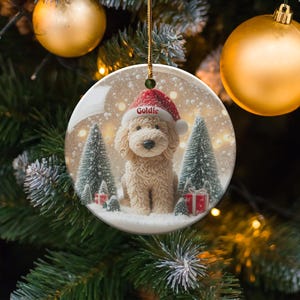 Christmas Dog Ornament, Holiday Tree Decoration, Cute Pet Keepsake, Festive Winter Decor, Perfect Gift for Pet Lovers