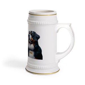 Personalized Bernese Mountain Dog Beer Stein | Berner Dad Gift image 5