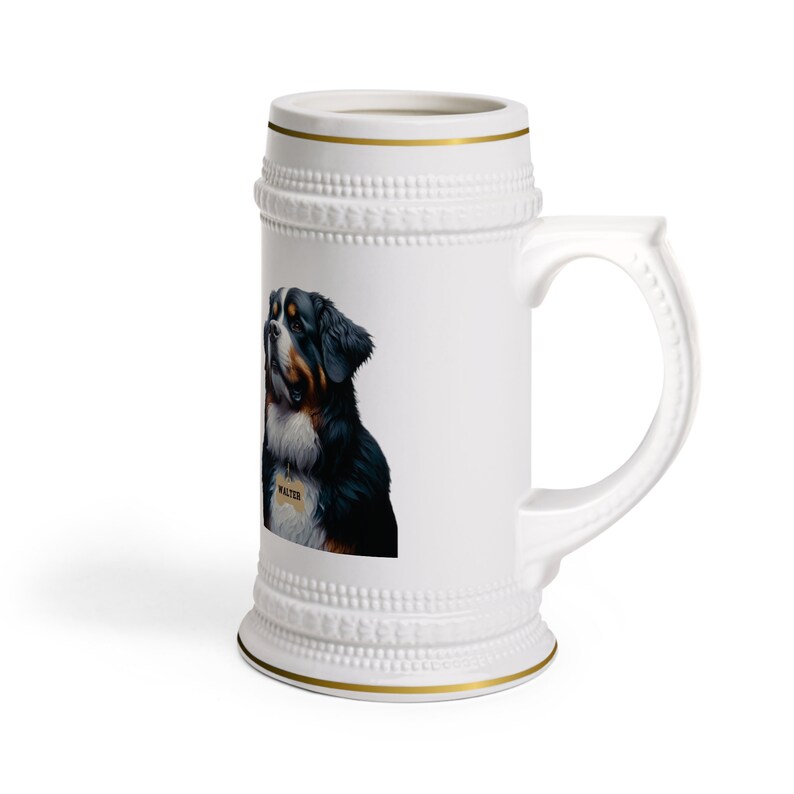 Personalized Bernese Mountain Dog Beer Stein | Berner Dad Gift image 5