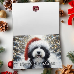 Christmas Dog Greeting Card, Holiday Wishes, Cute and Festive Card, Merry Christmas, Perfect for Pet Lovers, Seasonal Joy Card