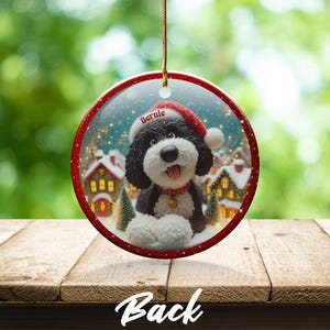 Personalized Dog Christmas Ornament Custom Pet Photo Christmas Gift, Cute Holiday Decor, Unique Pet Lover Gift, Festive Tree Decoration