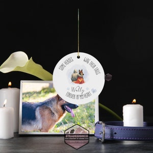 German Sheppard Best Friend - Mans Best Friend Memorial Ornament - Celebration of pet life, dog lover, pet lover, Police Officer, ceramic keep sake, ornament of love, dog memorial gift, cherrish pet life, cherish love, pet child, pet death, dead dogs