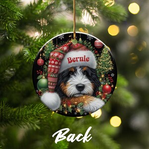 Custom Pet Christmas Ornament, Personalized Dog Holiday Decoration, Cute Pet Memorial Keepsake, Custom Dog Gift, Festive Pet Ornament