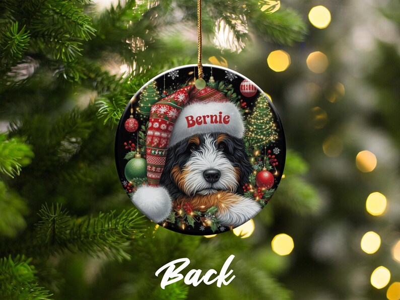 Custom Pet Christmas Ornament, Personalized Dog Holiday Decoration, Cute Pet Memorial Keepsake, Custom Dog Gift, Festive Pet Ornament