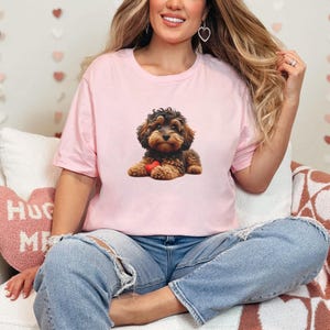 Personalized Cavapoo | Mom Shirt, Airlume Cotton | Retail Cut | Front-Back Graphic | Lightweight zdjęcie 6