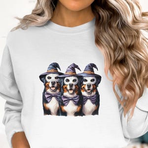 Sudadera de Halloween para amantes de los perros Bernedoodle, camiseta para amantes de los perros Doodle, disfraz de perro de montaña bernés, entusiasta de los perros Doodle, mamá perruna, sudaderas para amantes de las mascotas, camisetas para perros imagen 3