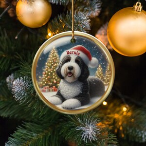 Christmas Dog Ornament, Personalized Pet Ornament, Custom Dog Ornament, Holiday Dog Decoration, Dog Lover Gift, Tree Ornament