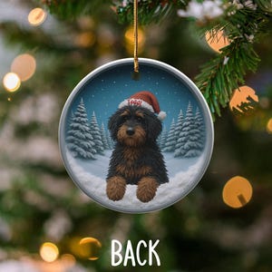 Christmas Dog Ornament, Personalized Pet Gift, Holiday Tree Decoration, Custom Dog Portrait Ornament, Cute Pet Keepsake