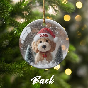 Personalized Dog Christmas Ornament, Holiday Tree Decoration for Pet Lovers, Customizable Pet Photo Keepsake for Christmas Tree