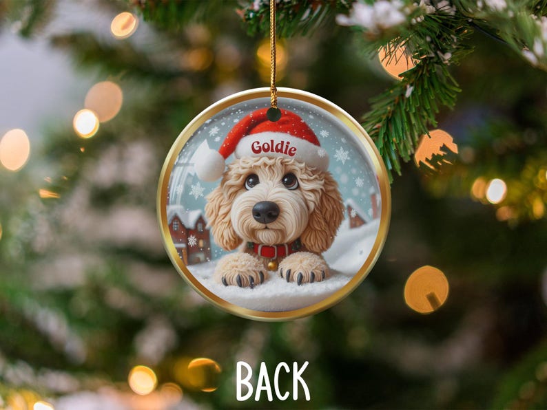 Christmas Dog Ornament Cute Puppy Decor Santa Hat Holiday Decor Gift for Pet Lovers Tree Decoration Festive Home Decor