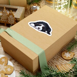 Cute Bernedoodle Sticker, Glossy Laptop Decal, Pet Lover Gift image 5